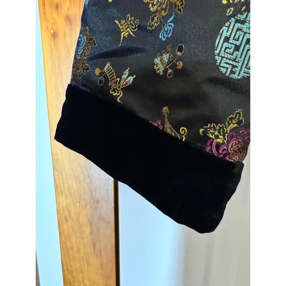 Lord & Taylor Vintage Velvet Floral Blazer Silk Lining Sz L/XL - Picture 6 of 8